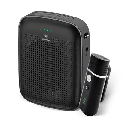 Voice Amplifier with Wireless Lapel Microphone for Teachers | 15W Portable Mini Bluetooth PA System and Clip-on Lavalier Mic for Classroom, Yoga, Tour Guide & Public Speaking - A006