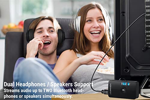 Bluetooth Transmitter for TV Audio - Optical Bluetooth 5.0 Low Latency Audio Adapter - No Lip Sync - Digital Dual Stream Toslink SPDIF
