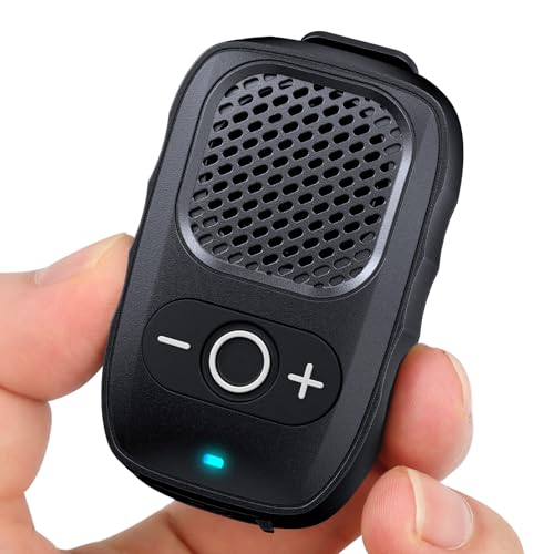 Wearable Bluetooth Speakers, Clip On Wireless Jobsite Speaker - Black | 30H Playtime, IPX6 Water-Resistant, Portable, Built-in Mic, Hands-Free Calls, Non-Magnet - color: Black