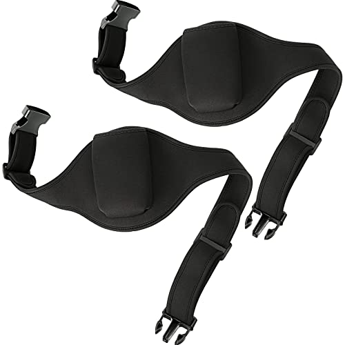 Frienda 2 Pack Mic Belt for Fitness Instructors,Black | Adjustable Microphone Waist Belt, Neoprene Mic Carrying Pouch, Transmitter Carrier, Adjustable Waist Strap