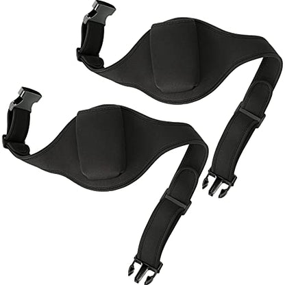 Frienda 2 Pack Mic Belt for Fitness Instructors,Black | Adjustable Microphone Waist Belt, Neoprene Mic Carrying Pouch, Transmitter Carrier, Adjustable Waist Strap
