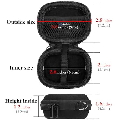 Geekria Shield Earbuds Case Compatible with Soundcore by Anker Liberty 4, 3 Pro, Life P3, Space A40, Replacement Hard Shell Travel Carrying Bag with Carabiner Clip (Black)