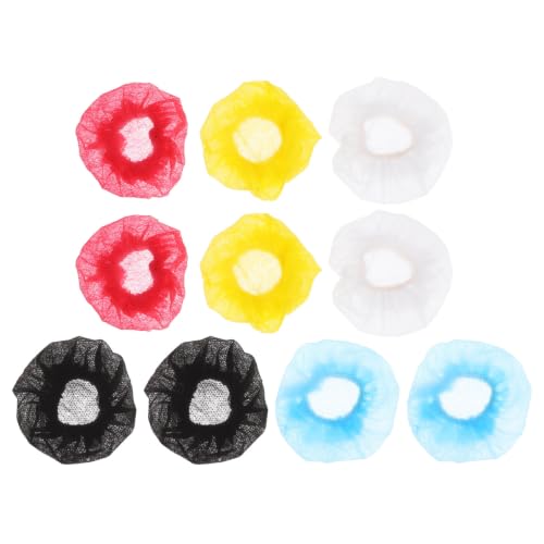 Mobestech Disposable Microphone Covers Elastic Rubber Band Non-woven Fabric 100pcs Handheld Mic Covers Versatile and Practical Microphone for Professional Use and Live Performances