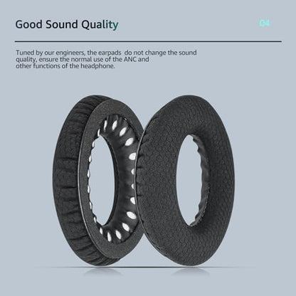 QuietComfort 35 / QC 35ii Replacement Ear Cushions for Bose Headphones, Compatible with Bose QC45 QC35 QC25 QC2 QC15 / Around-Ear 2 AE2i AE2w / SoundTrue and SoundLink Series (Black) - color: Black & Black
