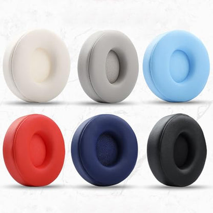 Adhiper Solo Pro Replacement Earpads for Beats Solo Pro Headphones (White) | Protein Leather Ear Pads,Noise Isolation Memory Foam Ear Cushion ,Durable ,Anti-Sweat,Soft and Comfortable - color: White