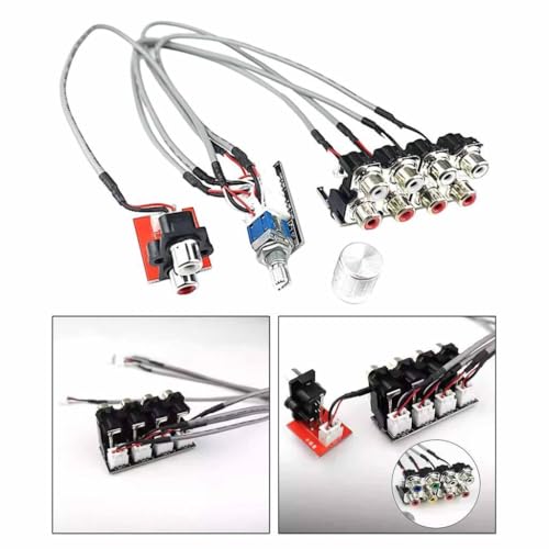 Signal Switch Board Audio Input Source Selector Switching RCA Stereo Source DIY Assembled Board Compact Design Rotary Knob Suitable for