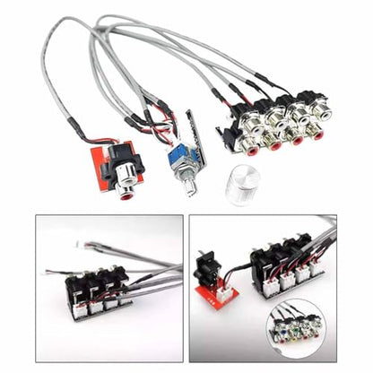 Signal Switch Board Audio Input Source Selector Switching RCA Stereo Source DIY Assembled Board Compact Design Rotary Knob Suitable for