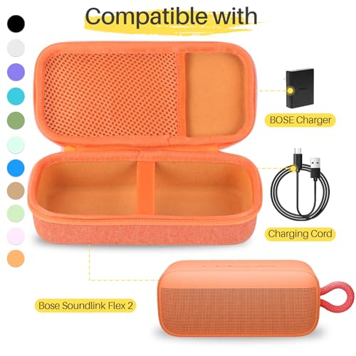 Lebakort Hard Case Compatible with Bose New SoundLink Flex 2nd Gen/Bose SoundLink Flex Portable Speaker (Sunset Peach) - color: Sunset Peach