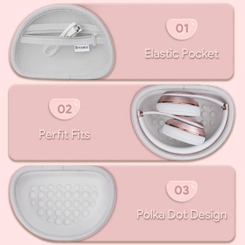 Case for Beats Solo3 /Solo 4 On-Ear Headphones, Portable Travel Hard Shell Storage Bag (Rose Gold) - color: Rose Gold