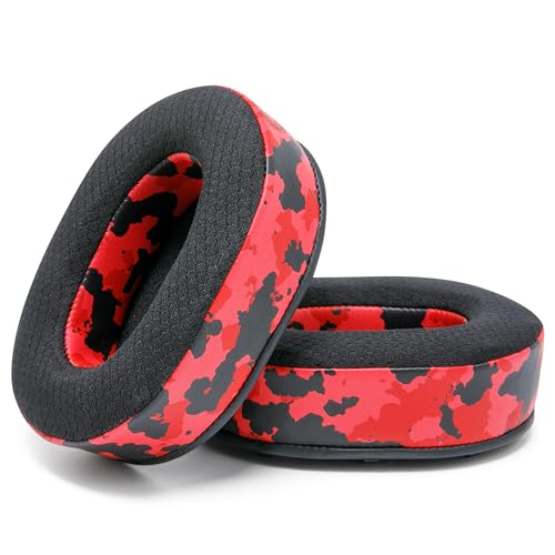 WC Freeze Blackshark V2 Pro - Gel Earpads for Blackshark V2 (2020-2022) - color: Red Camo