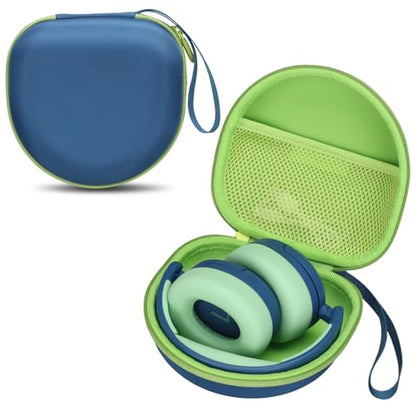 Kids Headphone Case for iClever/Acer/MIDOLA, Blue Green(Case Only) | for iClever BTH12 HS19 BTH22 BTH20 BTH18 BTH26/JBL Junior 320/Candy Bila/JoySpark/EarFun/ADOOPE/IMYB/JLab Kids Headphone - color: Dark Blue-Green