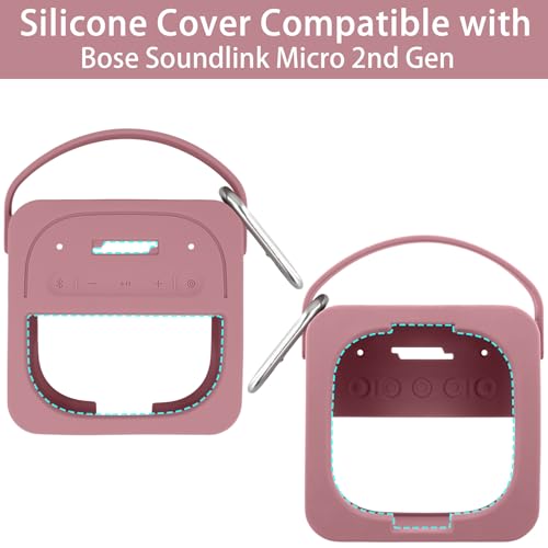 Silicone Cover for Bose SoundLink Micro 2nd Bluetooth Speaker | Scratch-resistant, Unhindered Sound, Silicone Construction, Portable Carrying Silicone Cover, Pink Silicone Cover - color: Pink Cover