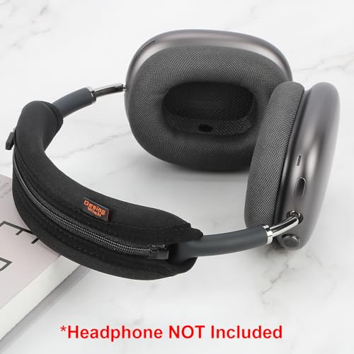 Headphone Cover for Apple AirPods Max, Soft Sports Fabric Replacement Headband Cushion Pad Cover Compatible with Apple AirPods Max Headphone Protector - Black
