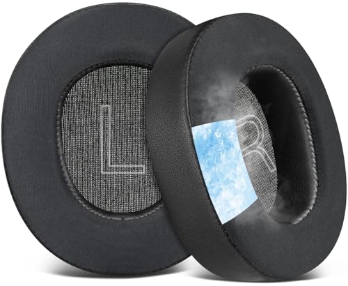 SOULWIT Cooling Earpads for Arctis Nova Pro Wired, Nova 7/5/4/3/1 - Black | (Not Fit Nova Pro Wireless), for Arctis Nova Pro Wired, Nova (1/1X/1P/3/3P/3X/4/4P/4X/5/5P/5X/7/7X/7P) Headphones - color: Black