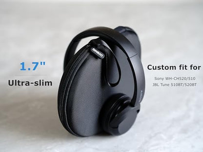 Ginsco Case Compatible with JBL Tune 510BT Bluetooth Headphones, with JBL Tune 520BT/670NC Live 460NC, with Sony WH-CH520/510, Portable Travel Carrying Headphone Case for On Ear Headphones (Black) | Bluetooth Headphones - color: Black