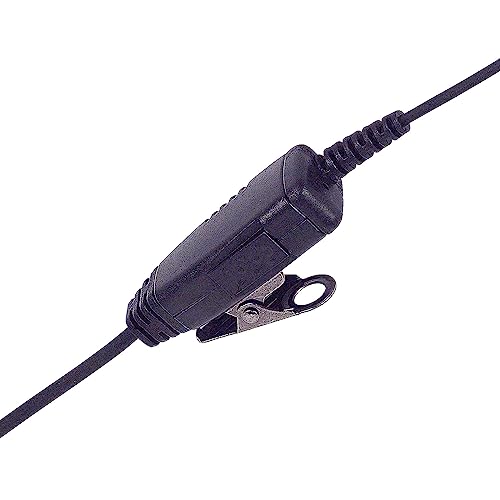 C Swivel Earpiece with PTT Mic Over Ear Earhooked Walkie Talkie Headset Compatible for Hyt hytera hp682 HP602 PD602 PD602i PD662 PD662i PD682i(Black,Wired)