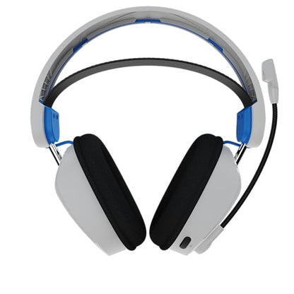 PDP Phantom Air Dual-Mode Wireless Gaming Headset for PlayStation: PS5, PS4, PC, Bluetooth Compatible, Rechargeable 35-Hour Battery, 50mm Drivers, On-ear Headphone Controls, Officially Licensed, White - color: White, style: PlayStation