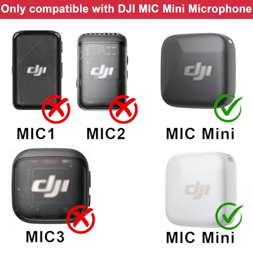 Microphone Windscreen for DJI MIC MINI (2024) Wireless Microphone Furry Wind Muff Accessories (2 Packs-Red) - color: red-2pcs