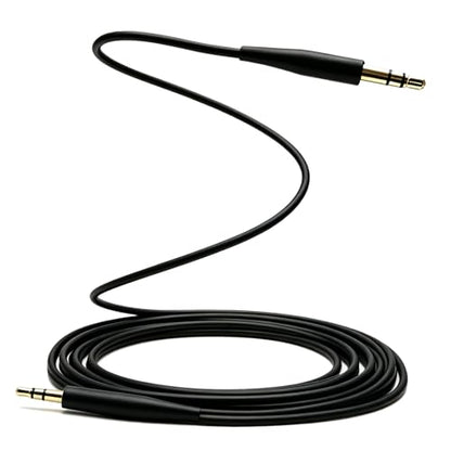 Aux Cable 3.5mm to 2.5mm for Bose QC45 QC35II QC35 QC25 Headphones | Replacement Audio Cable Cord, for SoundLink SoundTrue OE2 OE2i Headphones, No Mic, 1.5m, Black