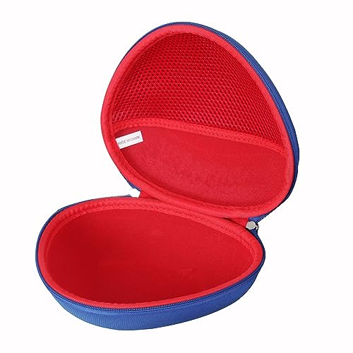 adada Hard Travel Case for iClever HS19 / iClever BTH12 Kids Headphones (outer Blue + Inner Red) - color: uter Blue + Inner Red