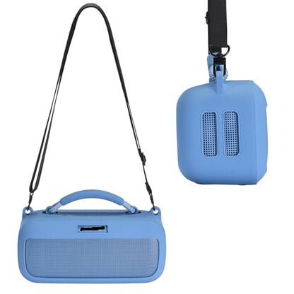 Silicone Protective Case for Bose SoundLink Max Wireless Bluetooth Speaker with Adjustable Shoulder Strap Durable Lightweight and Stylish (Blue) - color: Blue