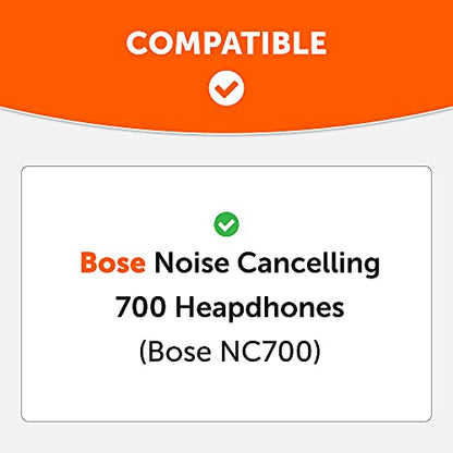 WC PadZ NC700 - Upgraded Ear Pads for Bose 700 Noise Cancelling (NC700) | Made by Wicked Cushions | Softer PU Leather, Luxurious Memory Foam, Added Thickness, Extra Durable | White - color: White