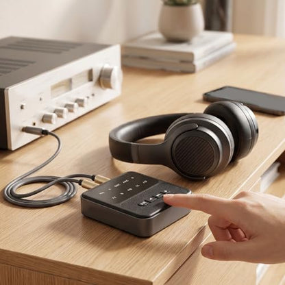 Tangxi Bluetooth 5.4 Transmitter Receiver, Wireless Audio Adapter with Lossless Sound & Low Latency Connection, Support 2 Devices for Headphone Speaker Mobile Phone