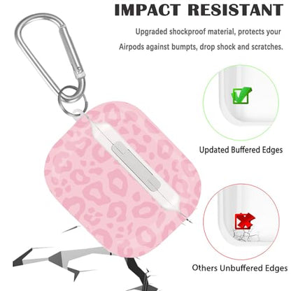 Cute Airpods 4/5 Gen Case Hard Cover Women Girl 2024/2026 - Pink Leopard - color: Pink Leopard, size: For Airpods 4/5