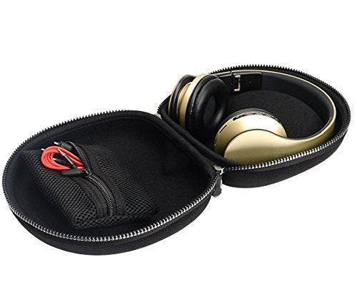 Headphone Case for Skullcandy Crusher ANC 2, Crusher Evo, Crusher, Hesh Evo, Hesh ANC, Hesh3/2/2 Wireless, Riff 2, Riff, Grind, Uproar; GO 810/600; Beats EP, Studio3, Raycon Everyday - color: Black with skull pattan zipper
