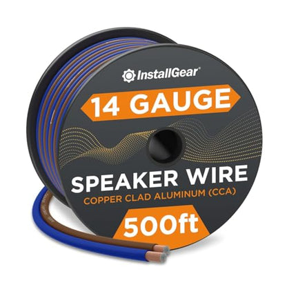 InstallGear 14 Gauge Speaker Wire Cable (500ft), 14 AWG - size: 14 Gauge (CCA) - 500 Ft