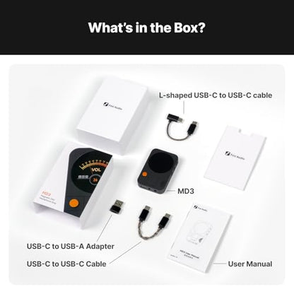 Fosi Audio MD3 Portable DAC Headphone Amplifier Magnetic USB C Mini Amp HiFi Black - color: Black