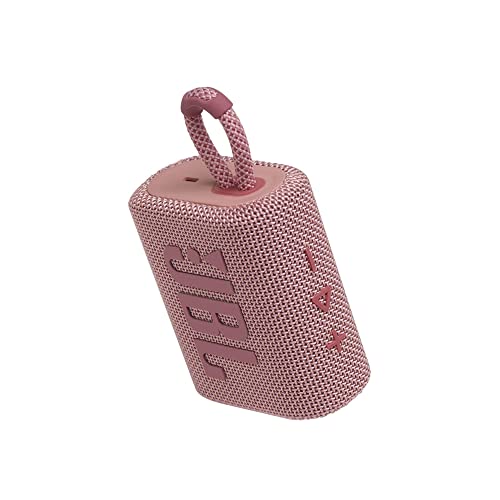 JBL Go 3: Portable Speaker with Bluetooth, Built-in Battery, Waterproof and Dustproof Feature - Pink (Renewed) - color: Pink