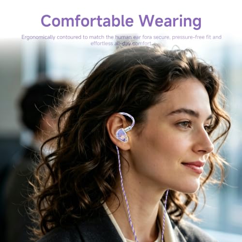 CVJ Jemine Wired IEM Earbuds for Gaming/Music, Deep Bass in Ear Monitors | Anime Ear Buds, 1DD+1BA Hybrid Driver, 3.5mm jack, Detachable 4.1ft Cable for PC/Phone/Laptop/Switch/Xbox/Ps5, No Mic - color: Jemine Character, style: no Mic