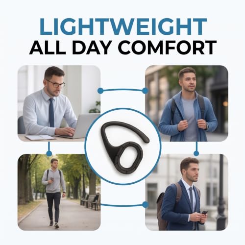 Adjustable Ear Hooks 2 Pairs Compatible with JBL Tune Buds, Clip On Earbud Hooks, Anti-Drop Secure Fit for Running, Gym, Workout, Cycling, Lightweight Earbuds Accessories