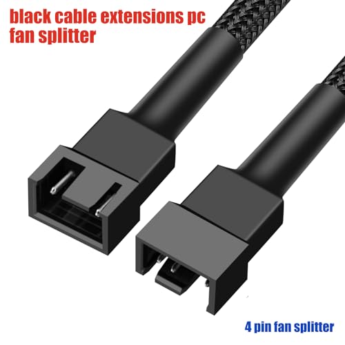 10.6" PWM Fan Extension Cable - 4-Pin/3-Pin Cooling Fan Extension Wire (27cm, 4pcs) - size: 10.6"（27cm）4pcs