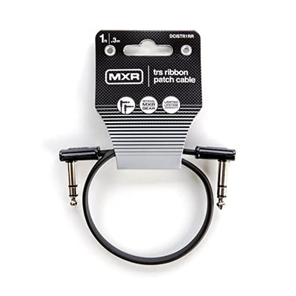 Jim Dunlop, 1/4-Inch Right Angle MXR Ribbon TRS Patch Cable 1 ft|0.3 m (DCISTR1RR) - size: 12 inches