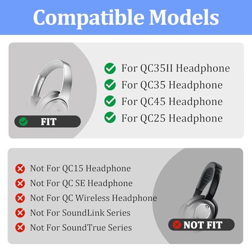 Adhiper Hinge Swivel for Bose QuietComfort 35/QuietComfort 35 II Headphones - color: Silver