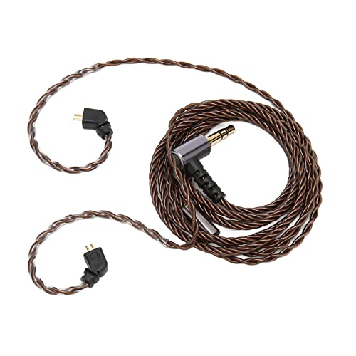 WW Replacement Earphone Cable, Oxygen Free Copper Headphone Upgrade Cable with Pre - Formed Ear Hooks, for TFZ TRN AS10 AS06 ZST ZS3 UE QDC CCA 2 - Pin 0.78mm