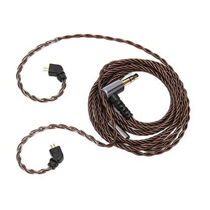 WW Replacement Earphone Cable, Oxygen Free Copper Headphone Upgrade Cable with Pre - Formed Ear Hooks, for TFZ TRN AS10 AS06 ZST ZS3 UE QDC CCA 2 - Pin 0.78mm