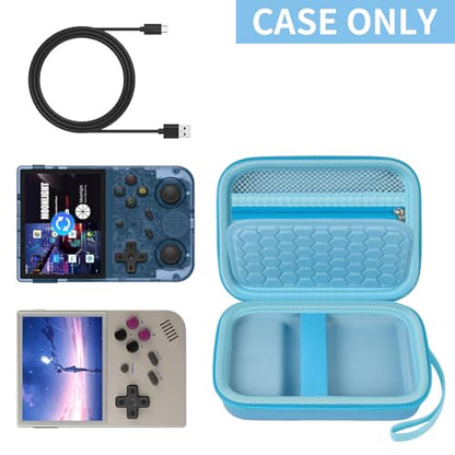 PAIYULE Travel Carrying Case for R36S RG353V RG353VS Handheld Game Console - color: Blue, style: For R36s