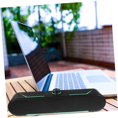 ARTIBETTER Soundbar Speaker Led Lighting Volume Wired Connection Compatible Tablets and Computers for Desktop Use and Home Audio Setup