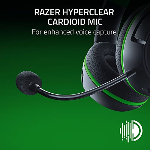 Razer Kaira HyperSpeed Wireless Gaming Headset for Xbox Series X|S, Xbox One, PC: TriForce 50mm Drivers - HyperClear Cardioid Mic - Low Latency Bluetooth - Up to 30 Hour Battery Life - Black - color: Black, style: Kaira HyperSpeed