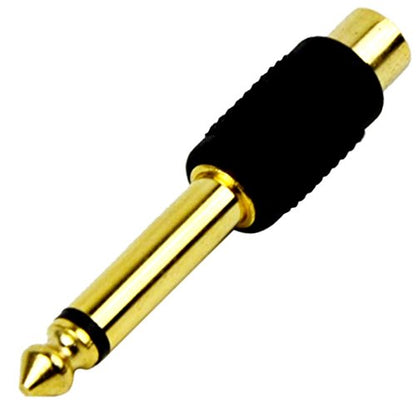 CESS 6.35mm TS Male to RCA Female Audio Adapter, 10 Pack