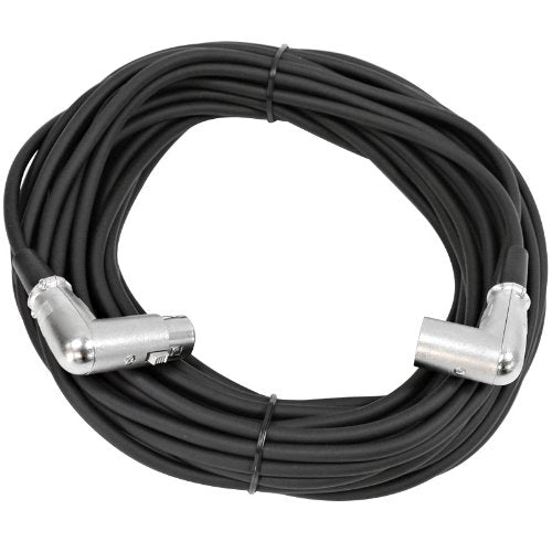 Seismic Audio - SAXRA50-2Pack - Two Pack of 50 Foot XLR Right Angle Male to XLR Right Angle Female Microphone Cables - 50 Foot Mic Cords - size: 50 Foot - 2 Pack