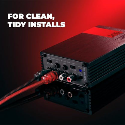 DS18 1FT Ultra Flex RCA Cable 10-Pack – 100% OFC Oxygen Free Copper Dual Male RCA Audio Cable for Car Audio Amplifiers, Subwoofers & Stereo Systems – Flexible Noise-Free Signal Interconnect