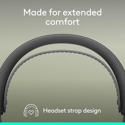 Logitech Zone Wireless 2 ES for Business Headset - Teams - Graphite | Adaptive Hybrid ANC, Bluetooth, USB-C & USB-A, Microsoft Teams Certified, ideal for Business, Noise-Canceling - color: Graphite, style: Wireless 2 ES