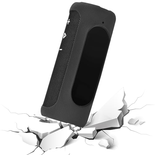 Carrying Silicone Cover Case Compatible with Blue Tees Golf Player+ GPS Speaker with Touch Screen Display (Black)
