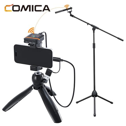 Comica VM40 Wireless Shotgun Microphone,2.4G Super Cardioid Polar Pattern,48kHz/32-bit Float Recording,Wired/Wireless Dual Modes,32G On-Board Recording for 40-Hour Storage(VM 30 Upgraded Version) - size: Comica CVM-VM40