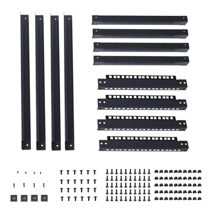 6U Open Frame Network Rack, Small Server Rack Shelf | Ideal for networking, audio, and video equipment. Versatile design perfectly fits desktop AV rack setups