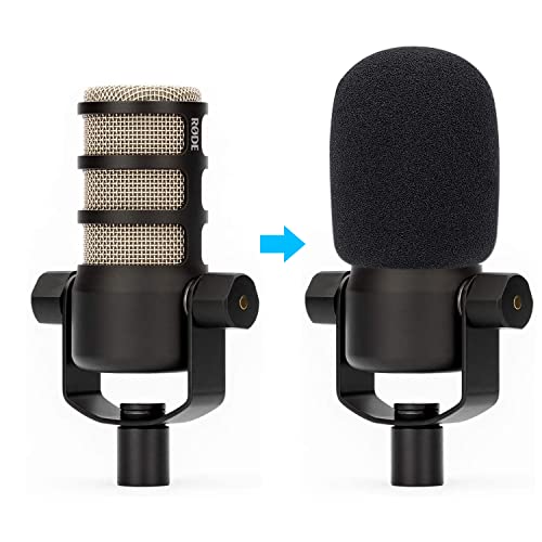 PodMic Pop Filter Foam Cover - Mic Windscreen Wind Cover Customized for Rode PodMic Podcasting Microphone to Blocks Out Plosives